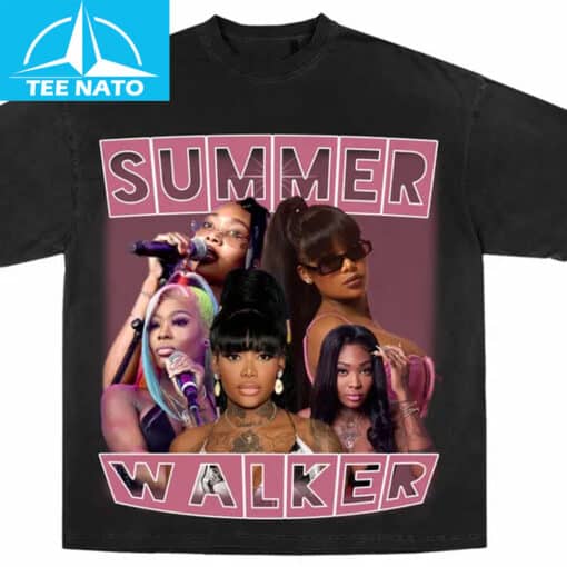 Summer Walker R&B Singer Vintage Style Collage Shirt - Image 3