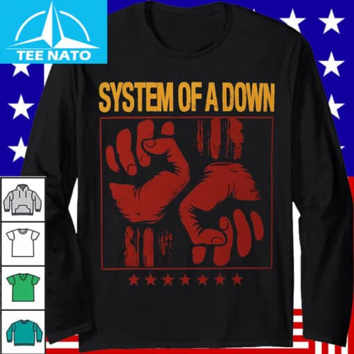 System Of A Down Hand Symbol Shirt - Image 3