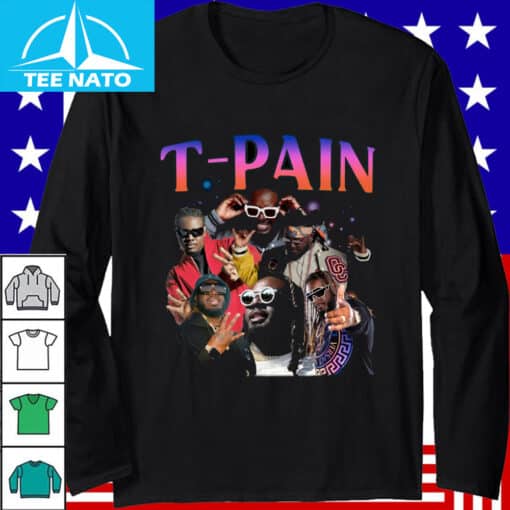T-Pain Rapper Hip Hop Music Collage Shirt - Image 4