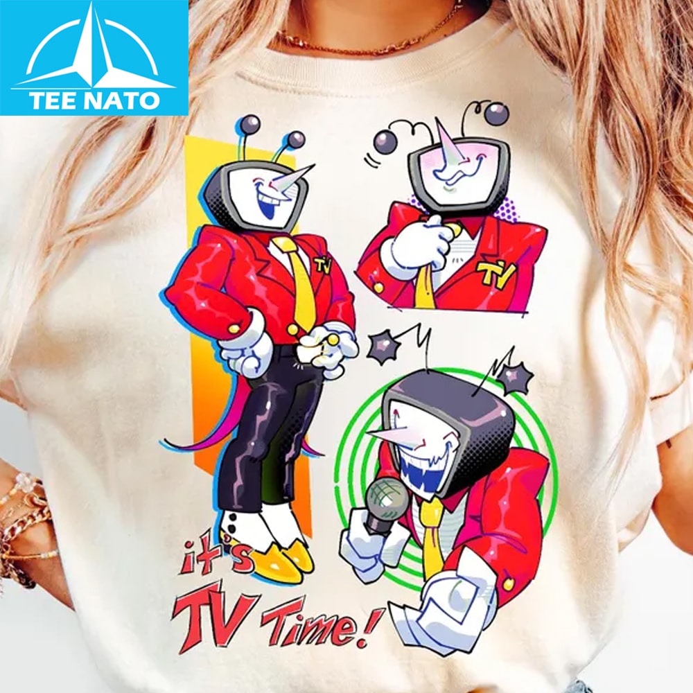 Woman wearing Tenna Deltarune Meme Shirt