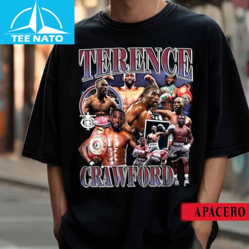 Terence Crawford Boxer Vintage Style Collage Shirt - Image 3