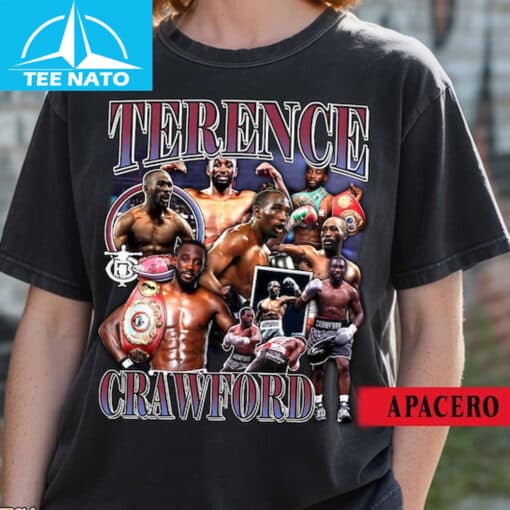 Terence Crawford Boxer Vintage Style Collage Shirt - Image 4