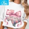 Texas Hill Country Strong Pink Floral Bow Shirt
