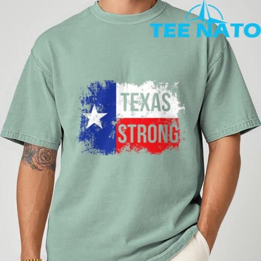 Texas Strong Lone Star Flag Vintage T-Shirt - Image 2