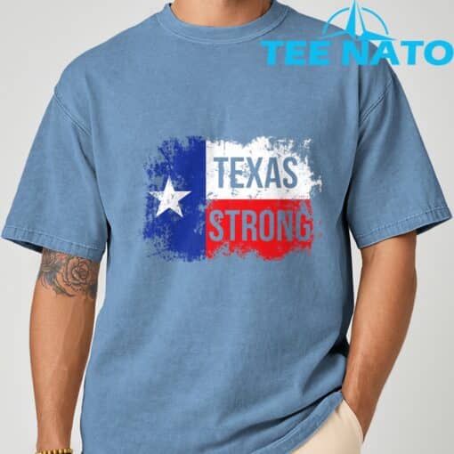 Texas Strong Lone Star Flag Vintage T-Shirt - Image 3