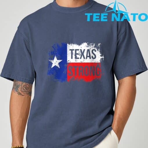 Texas Strong Lone Star Flag Vintage T-Shirt - Image 4