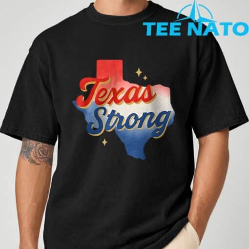 Texas Strong Vintage Pray for Texas Shirt - Image 2