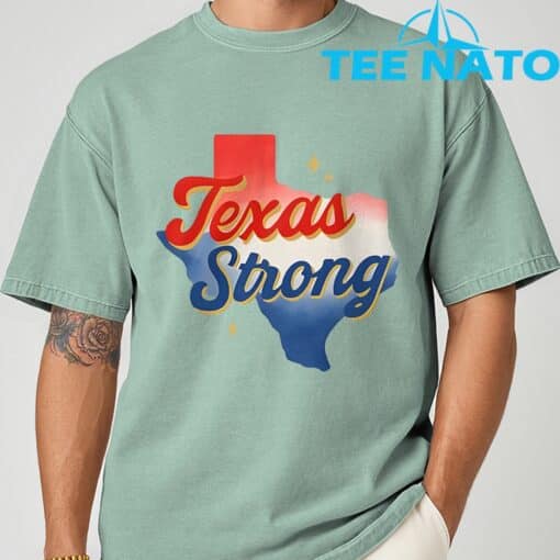 Texas Strong Vintage Pray for Texas Shirt - Image 3
