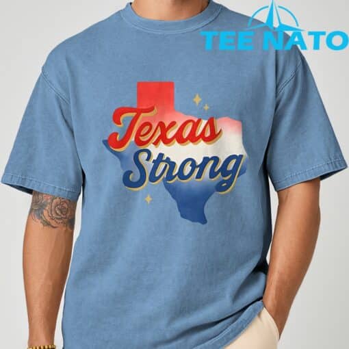 Texas Strong Vintage Pray for Texas Shirt - Image 4