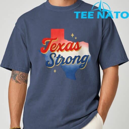 Texas Strong Vintage Pray for Texas Shirt - Image 5