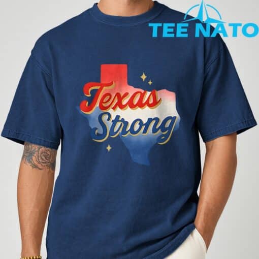 Texas Strong Vintage Pray for Texas Shirt - Image 9