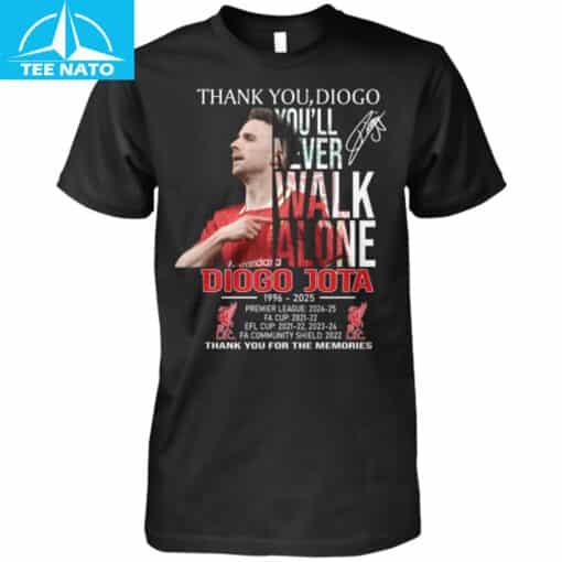 Thank You Diogo Jota Liverpool FC 'You'll Never Walk Alone' Fan Shirt