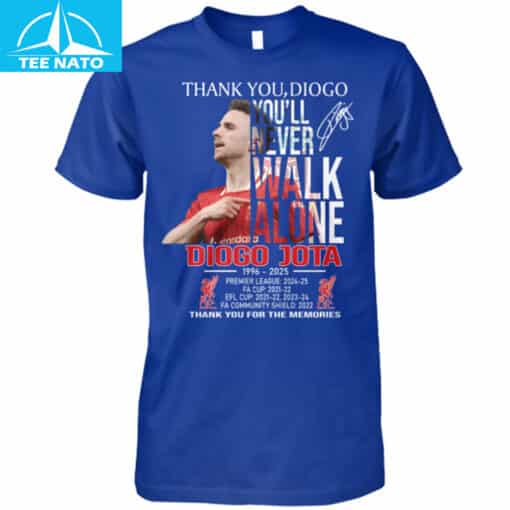 Thank You Diogo Jota Liverpool FC 'You'll Never Walk Alone' Fan Shirt - Image 5