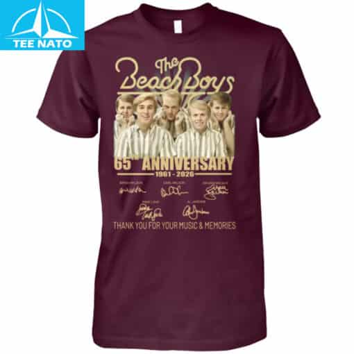 The Beach Boys 65th Anniversary 1961-2026 Thank You For Your Music & Memories Shirt - Image 4