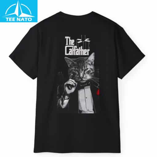 The Catfather Funny Mafia Cat Shirt - Image 3