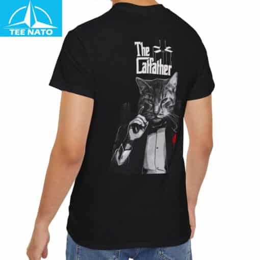 The Catfather Funny Mafia Cat Shirt - Image 5