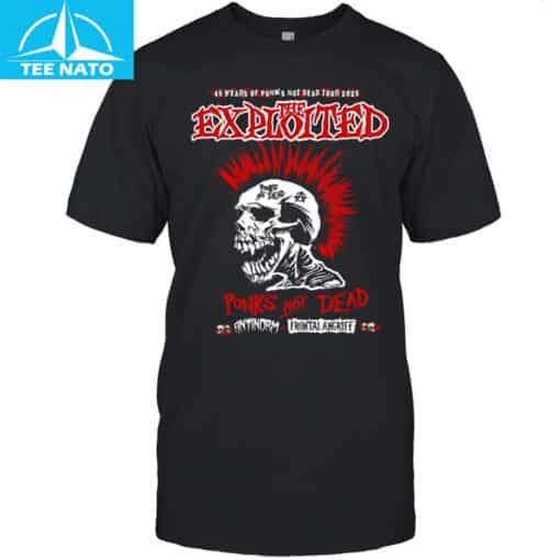 The Exploited Punks Not Dead 45 Years Tour 2025 Shirt