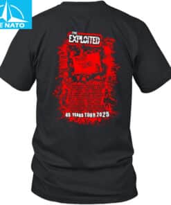 The Exploited Punks Not Dead 45 Years Tour 2025 Shirt2