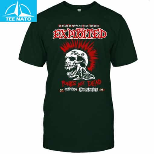 The Exploited Punks Not Dead 45 Years Tour 2025 Shirt - Image 4