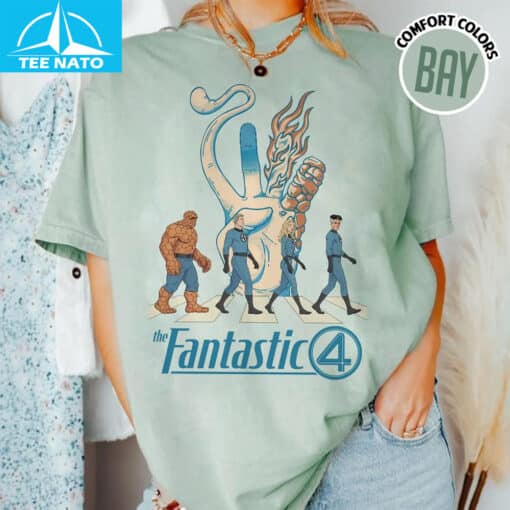 The Fantastic Four Abbey Road Parody Shirt - Image 3