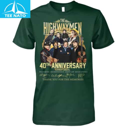 The Highwaymen 40th Anniversary 1985-2025 Thank You For The Memories Shirt - Image 3