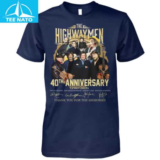 The Highwaymen 40th Anniversary 1985-2025 Thank You For The Memories Shirt - Image 5