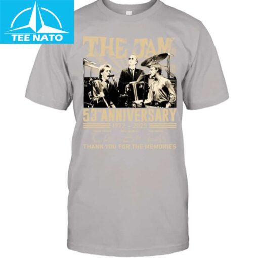 The Jam 53rd Anniversary 1972-2025 Band Shirt - Image 2