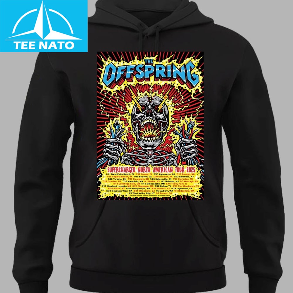A fan wearing The Offspring Tour Shirt
