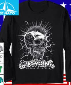 The Offspring Worldwide In 25 Mohawk Skull 2025 Tour Shirt1