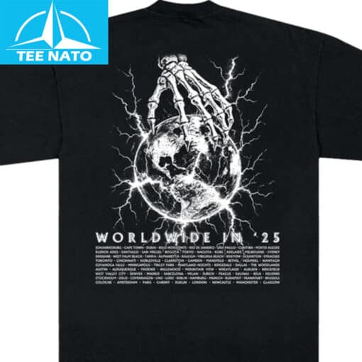 The Offspring Worldwide In 25 Skull Graphic Shirt - Image 2