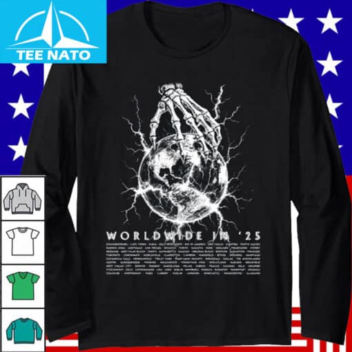 The Offspring Worldwide In 25 Skull Graphic Shirt - Image 3