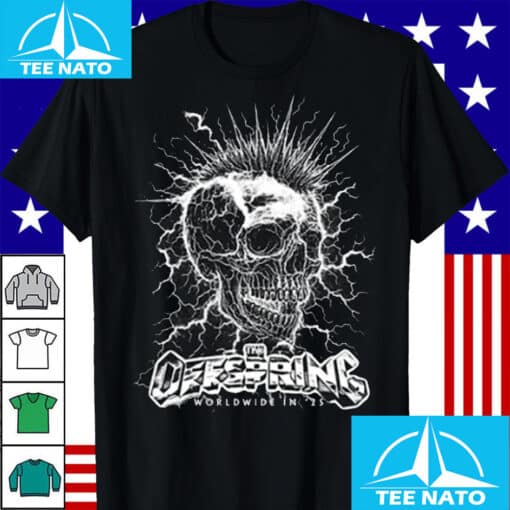 The Offspring Worldwide In 25 Skull Graphic Shirt - Image 4