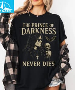The Prince of Darkness Never Dies Ozzy Osbourne Skull Bat Shirt