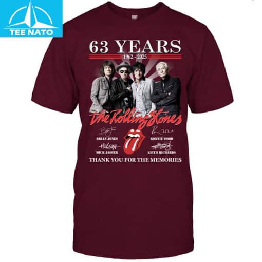 The Rolling Stones 63 Years 1962-2025 Thank You For The Memories Shirt - Image 4