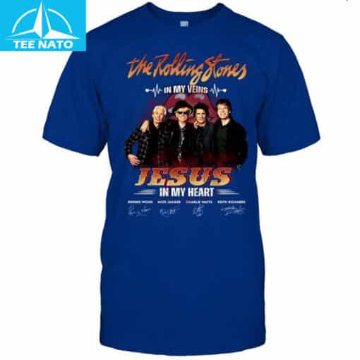 The Rolling Stones In My Veins Jesus In My Heart Band Shirt - Image 3