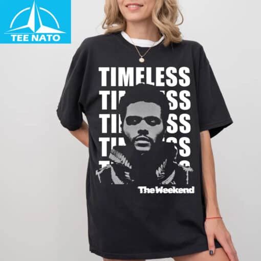 The Weeknd Timeless Album Cover Black Graphic Shirt - Image 3