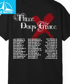 Three Days Grace 2025 Tour Shirt