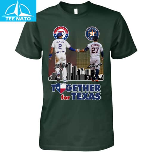 Together for Texas Rangers Astros Baseball Players Shirt - Image 4