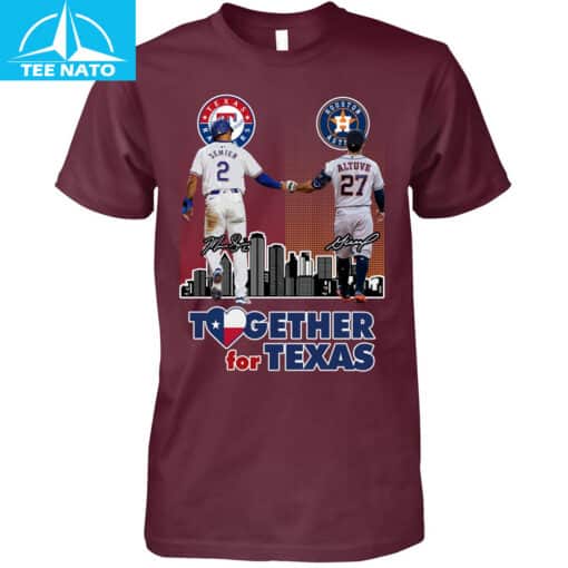 Together for Texas Rangers Astros Baseball Players Shirt - Image 5