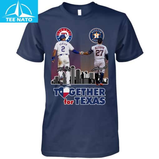 Together for Texas Rangers Astros Baseball Players Shirt - Image 3