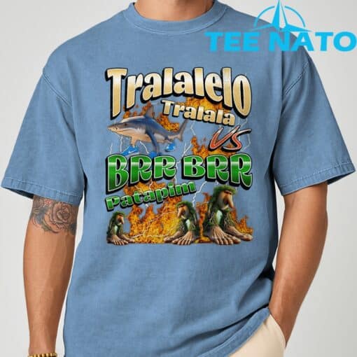 Tralalelo VS Brr Patapim Funny Italian Brainrot Shirt - Image 5