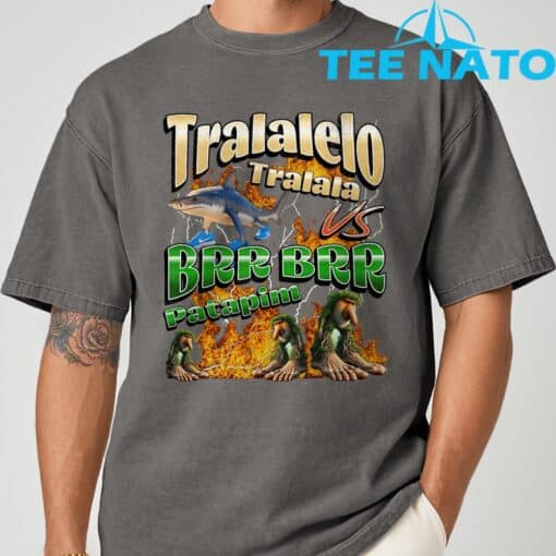 Tralalelo VS Brr Patapim Funny Italian Brainrot Shirt - Image 8