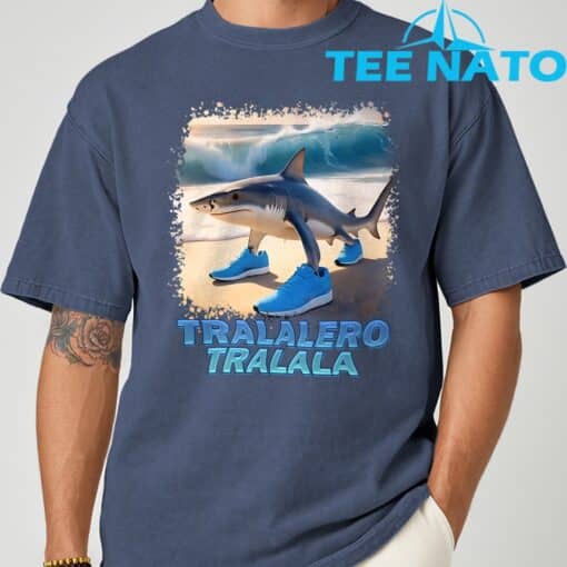 Tralalero Tralala Italian Brainrot Meme T-Shirt - Image 6