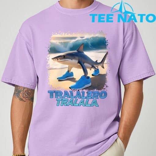 Tralalero Tralala Italian Brainrot Meme T-Shirt - Image 7