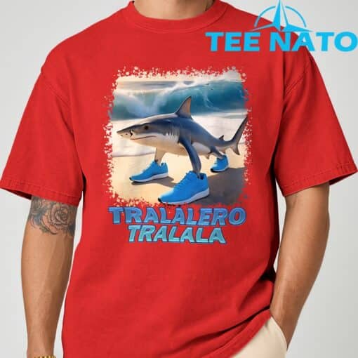 Tralalero Tralala Italian Brainrot Meme T-Shirt - Image 9
