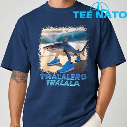 Tralalero Tralala Italian Brainrot Meme T-Shirt - Image 10