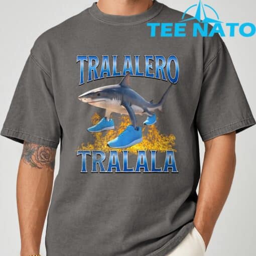 Tralalero Tralala Shark Meme T-Shirt - Image 4