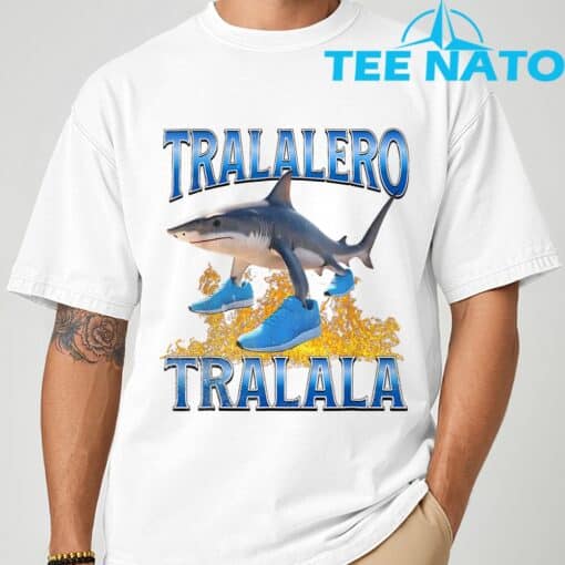 Tralalero Tralala Shark Meme T-Shirt - Image 3