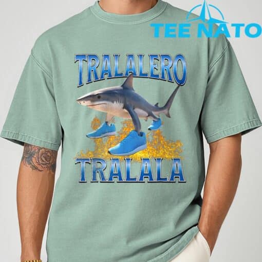 Tralalero Tralala Shark Meme T-Shirt - Image 5