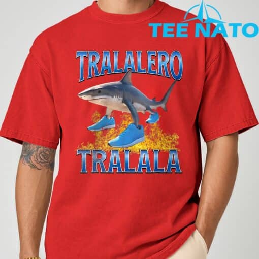 Tralalero Tralala Shark Meme T-Shirt - Image 9
